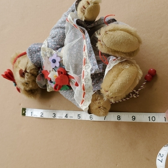 Gorham mohair teddies 1986 Vintage Beverly Port 10 inches - Picture 4 of 11